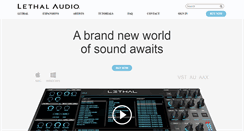 Desktop Screenshot of lethalaudio.com